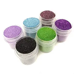 Набір гліттеру для біо-тату Великий № 4 glitter-set-big-6x-4, 6 штук по 12 мл