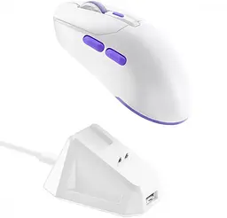 Ігрова миша Proove Gaming Rate Pro Wireless Mouse with Charging Dock white (WMRPCD022002)