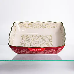 Форма для запікання Vintage 34×30×7 (см) квадратна форма для випікання в духовці з ручками Червоний Yiwu HM04-16 - мініатюра 4