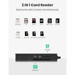 Кардридер Ugreen Card Reader TF/SD USB 3.0 Black (40752) - миниатюра 8