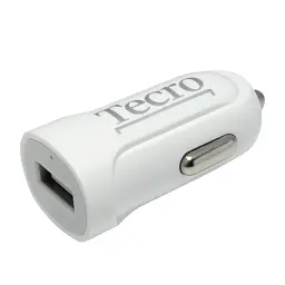Автомобільний зарядний пристрій Tecro (1USBх2.1A) White (TCR-0121AW)