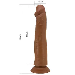 Фалоімітатор Sliding Skin Sharife 10" 25.4 см (коричневий) - мініатюра 6