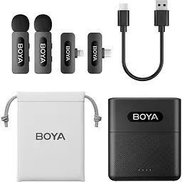 Мікрофон Boya BY-V3 combo Type-C/Lightning Black (BY-V3 Combo) - мініатюра 2
