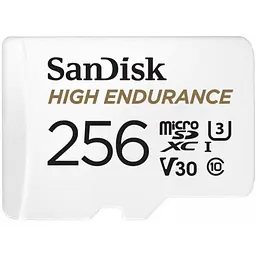 Карта пам'яті Sandisk microSDXC (UHS-1 U3) High Endurance 256Gb class 10 V30 (100Mb/s) (adapterSD) (SDSQQNR-256G-GN6IA)
