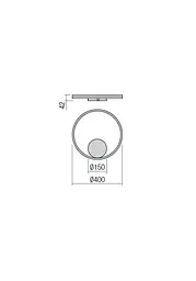 Бра Redo ORBIT AP/PL LED 26W 3000K D400 INDIRECT LIGHT BRASS (5.1.2) 01-1701 - мініатюра 2