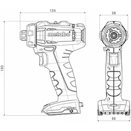 Дриль-шуруповерт Metabo PowerMaxx BS 12 (601036870) [135541] - мініатюра 3