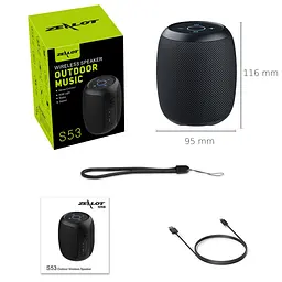 Портативна bluetooth колонка Zealot S53 TWS з LED підсвічуванням чорний - мініатюра 10