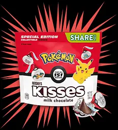Шоколадні цукерки Hershey's Kisses Milk Chocolate Pokemon 151 Candy 286г - мініатюра 2