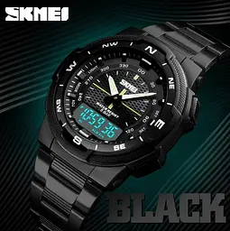 Чоловічий наручний годинник Skmei Marshal Black VIP - мініатюра 3