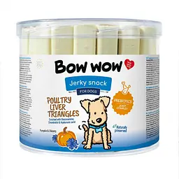 Ласощі для собак Bow wow палички з печінкою птиці, 12 см (45 шт/уп)