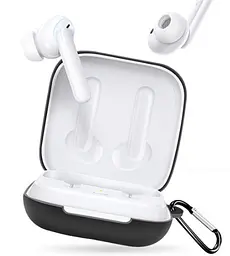 Чохол-накладка DK Silicone Candy Friendly з карабіном для Oppo Enco W51 (black) - мініатюра 2