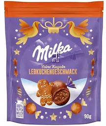 Шоколадні цукерки Milka Feine Kugeln Lebkuchen Geschmack 90г