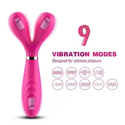 Вібратор B - Series Joy Y-Wand, 19.2 см (рожевий) - мініатюра 5