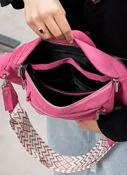 Сумка бананка Sambag DistrictDart рожева 38×21 см (80460406) - мініатюра 9