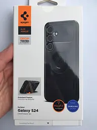 Протиударний з підставкою чохол Spigen Slim Armor MagSafe для Samsung Galaxy S24 (S921) Black ACS07203 Magfit - мініатюра 2