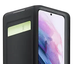 Чохол-книжка Official LED Wallet View Cover EF-NG991PBEGRU для Samsung Galaxy S21 (6.2") Чорний - мініатюра 9