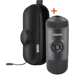 Портативна еспресо-кавоварка Wacaco Nanopresso з чохлом Grey