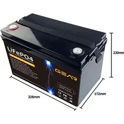 Акумулятор Gear LiFePO4 25.6V 50AH (BMS-50A/50A), Q1 - мініатюра 2