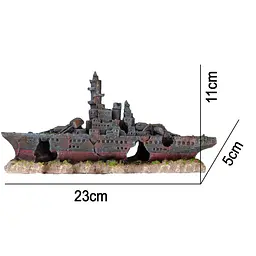 Декорація затонулий корабель Kruger Meier Battleship 23x5x11 см (24411) - мініатюра 2