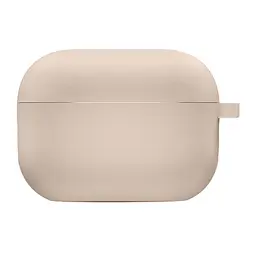 Силіконовий футляр з мікрофіброю для навушників Airpods Pro 2 / Pro Рожевий / Pink Sand