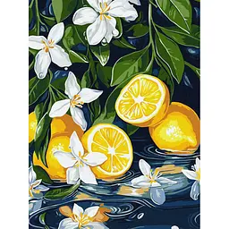 Картина за номерами "Лимон у розрізі" art_selena_ua KHO5733, 30х40 см