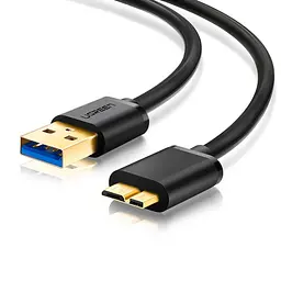 Кабель UGREEN US130 USB 3.0 A Male to Micro USB 3.0 Male Cable 1m Чорний (10841)