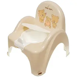 Горщик-стілець Tega Baby дитячий з музикою антиковзкий Teddy Bear beige