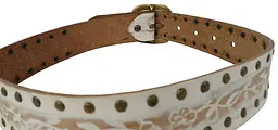 Ремінь жіночий Vanzetti Vintage дизайнерський 76 см 4 см шкіра Білий - мініатюра 4