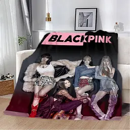 Плед плюшевий з фотографією 3D Black Pink 160х200 см - мініатюра 2