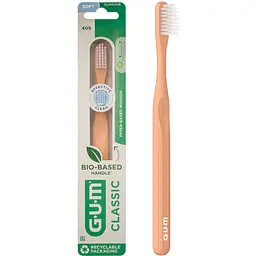 Зубна щітка GUM Classic Bio-Based Handle м'яка рожева