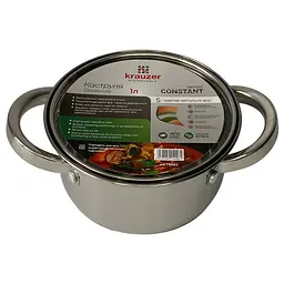 Каструля Krauzer Constant, зі скляною кришкою, 14 см, 1 л (78003) - мініатюра 3