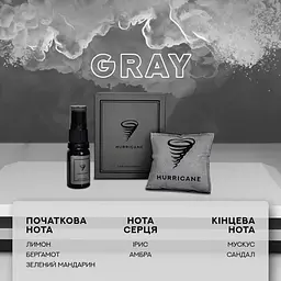 Автомобільне аромасаше Hurricane Gray Standart [117644] - мініатюра 5