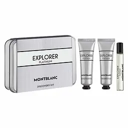 Набір Montblanc Explorer Platinum 7,5 мл парфумована вода, 30 мл гель після гоління, 30 мл гель для душу
