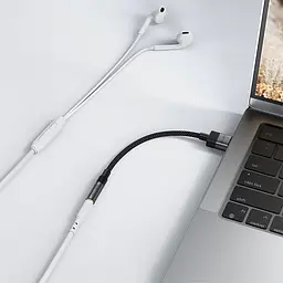 Перехідник USB-A 3.5 mm 15cm audio converter J13 Acefast чорний - мініатюра 5