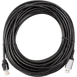 Кабель PowerPlant CAT6 UTP, USB3.0 Type-A - RJ45 15m