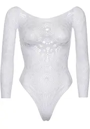 Еротичне боді-бодістокінг Leg Avenue Snap crotch thong back teddy, S/M - мініатюра 3