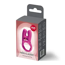Ерекційне віброкільце з подвійною стимуляцією клітора Fun Factory NŌS CLASSIC Magenta, 2 мотори - мініатюра 8