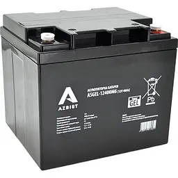 Акумулятор Azbist GEL 12V (12.8V/40Ah/480Wh) (ASGEL-12400M6) [153960]