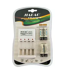 Зарядка для аккумуляторных батарей и аккумуляторы 4 штуки (AA) зарядное устройство JIABAO JB-212