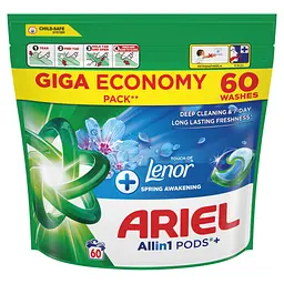 Капсули для прання Ariel Pods+ All-in-1 Touch of Lenor Пробудження весни 60 шт. (8006530203593) - мініатюра 3