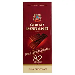 Уцінка. Шоколад Oskar Le Grand чорний 82% 82 г