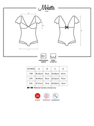 Еротичний боді Obsessive Moketta Teddy S/M чорний - мініатюра 4