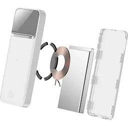 Портативна батарея Baseus Wireless Charger Magnetic 10000 mAh 20W PPMT-02 White - мініатюра 6
