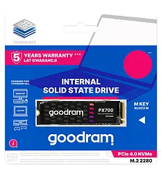 Накопичувач SSD 2TB Goodram PX700 M.2 2280 PCIe 4.0 x4 NVMe 3D NAND (SSDPR-PX700-02T-80) - мініатюра 4