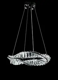Фігурна хромована світлодіодна люстра Splendid Ray LD8955/450B/1 LED (CH), 45 см з кришталевим контуром - мініатюра 2