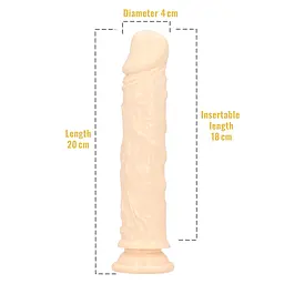 Фалоімітатор з ароматом ванілі Toyz4lovers Delicious Dildo Vanilla, 20 см - мініатюра 4