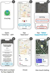 Bluetooth-трекер Nutale для Apple Find My, брелок для ключів iOS - мініатюра 5