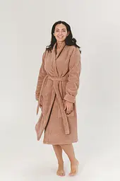 Халат-кімоно unisex Lotus Home - Bold Microcotton kiremit махровий S - мініатюра 3