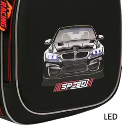Рюкзак шкільний ортопедичний шкільний напівкаркасний Yes Speed Zone LED S-109S - мініатюра 7