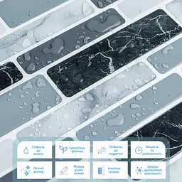 Самоклеюча поліуретанова плитка Sticker Wall під мармур 305х305х1мм SW-00001174 - мініатюра 6